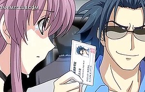 Busty hentai hottie fucked intense squirts on the subway seat