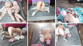 Sensual massage with amateur couple with oil  Hot amateur couple for play
