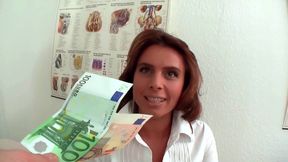 Busty nurse MILF plays with her wet pussy and toys