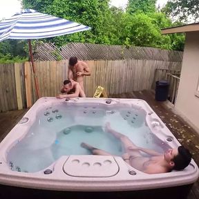 Dark-haired Valentino Lets His Horny Bf Tim Hanes Fuck Him Next To The Hot Tub - REALITY DUDES