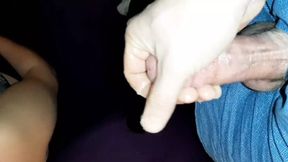 Sneaky orgasm&#x1F4A6; catch behind the mom's back
