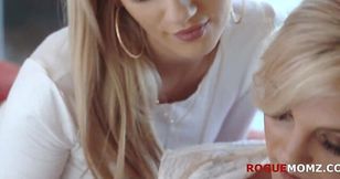 Mature Lesbian Mom Gets Nipples Squeezed by Horny Stepdaughter