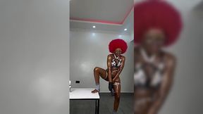 oiled-up cum in solo during dildo play