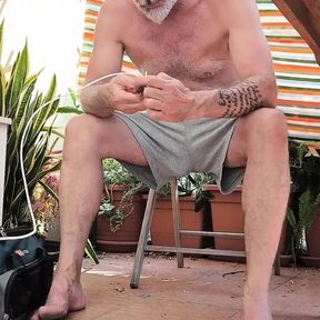 Daddy with Hung Cock Itapapixxl Getting Horny on the Terrace