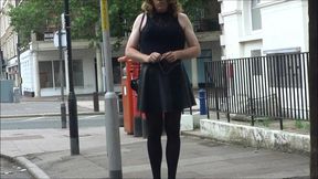 Sexy Transvestite masturbating out side the post office