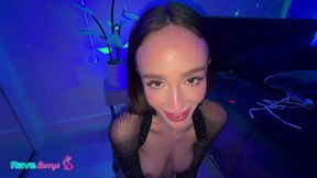 horny christina sage gulps brian s cock at the after party fuck!