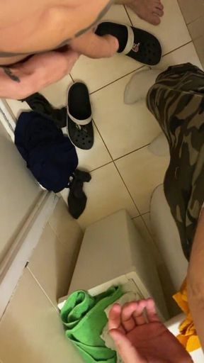 Pee with a Guy on Top of Each Other