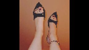 Beta safe painted toes in heels