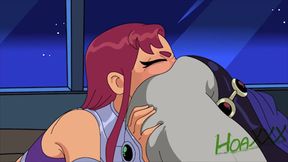 Teen Titans Starfire ass eating Raven
