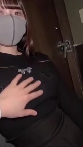 Pale F-cup with Remote Vibe Walk, Net Cafe Teasing Builds Into Playful Blowjob Finish Moment