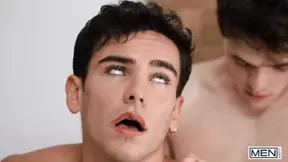 Troye Dean Sneakily Sucks The Masseur Damian Night&#039;s Dick While His Bf Is In The Same Room - MEN