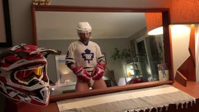 Hockey Jock Jerks Off Into His Cup