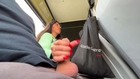 public dick flash in the bus. stranger girl jerk me off and suck me till i cum. risky real outdoor