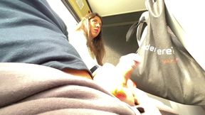 public dick flash in the bus. stranger girl jerk me off and suck me till i cum. risky real outdoor