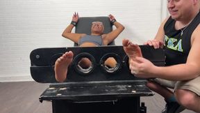 Peach Fuzz Restrained & Tickled to Hysterics in the Tickling Chair