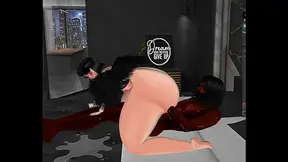 Furry Cartoon Sex With Big Ass & Tits Ends In Hard Fuck And creampie Orgasm