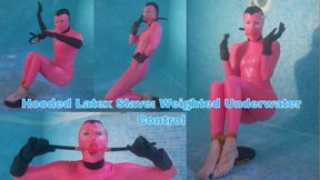Hooded Latex Slave: Weighted Underwater Control - MOV