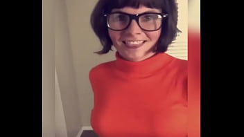 sexy Cosplay scoobydoo vilma puta con lentes