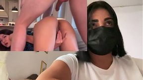 Asian girl caught masturbating and fucked in the ass