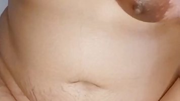 Amateur chubby girl in bathroom and showing beautiful boobs
