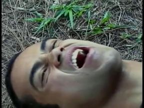 Black shemale Vinicius with big jugs is fond of riding hard pole of her boyfriend on the small glade