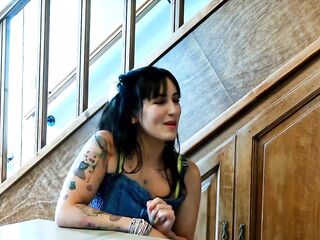 Tutty, a sublime brunette hair, enjoys this wang!