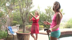 Stunning lesbian sex with two hot sluts