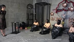 Four Masochistic Men Present Delivered to Mistress SARA