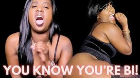Make Me Bi Bundle 2 ft Queen Ava - A bisexual encouragement scene featuring: encouraged cock sucking, ebony female domination, femdom pov, BBC, and big black cock - SD MP4