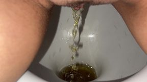 morning pissing compilation! dirty pads and pussy close-up! pov!
