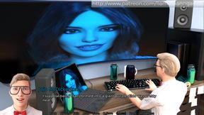 Sexbot - Riding a Massive Dildo