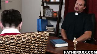 FatherXXX.com - Matthew Steel and father Matheuz Henk's divine dick