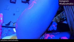 Neon paint and anal webcam show