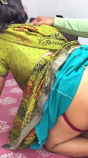 Komal’s Husband Fully Entered the Back of Mopping Lady