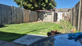 Clear washing line dared naked