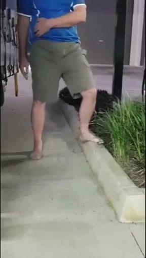 Sissy Crossdresser Gets Golden Shower Panties Pissed Outdoors