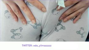 Cameltoe- Masturbate with Pajama- Rubbing Pussy with Pajama