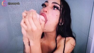 SHE TAKES LONG DILDO DEEPTHROAT SLOPPY (blowjob Ahegao)