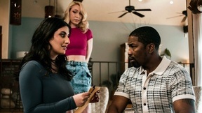 Horny sluts Sarah Arabic and Lily LaBeau share big black cock