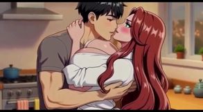 Stepmom teach stepson a special recipy in sexy style in kitchen
