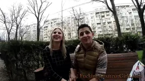 Hot couples make out on public bench
