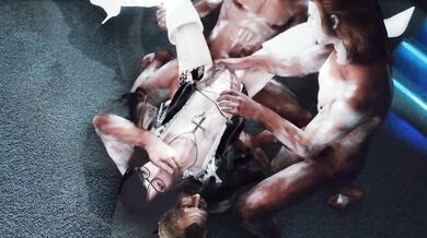 Sinful Succubus Takes Launch In Nightclub 4P Gangbang