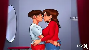 Summer Sparks Fly With Teen Anime Couples Steamy Kiss in Hidden Booth