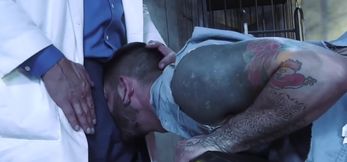 Dominant Dr Hugh Hunter anal breeds and fists gay