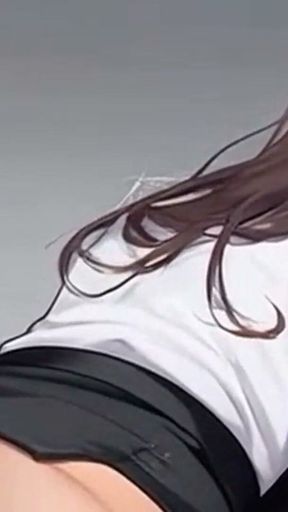 Waifu Secretary POV - Close-up Nylon Teasing & Sneaky Cunnilingus Play Warm up
