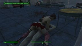 Glass-walled brothel shows milfs in Fallout 4 porno game &mdash;  lesbian strapon