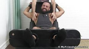 Tied jock dominated and tickled cause of foot fetish