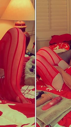 Granny Carmen’s Christmas Sucking, Diddling & 2 Position Fucking Orgasms