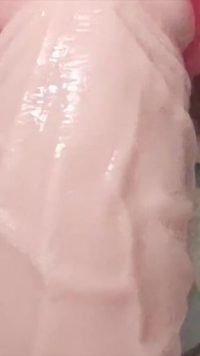 Homemade Sissy deep anal dildo and ass to mouth close up   Clip 1