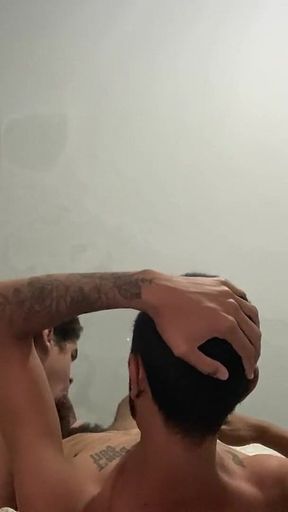 Two Naughty Young Men Making Out and Showing on the Webcam